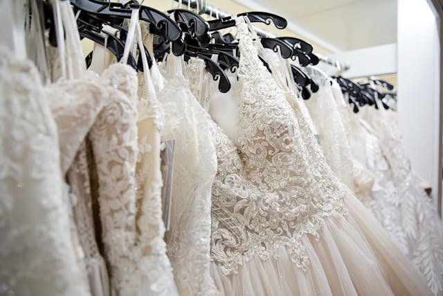 rack of wedding dresses