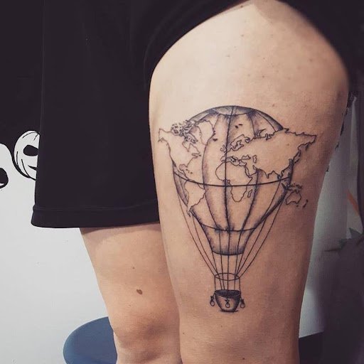 hot balloons tattoo