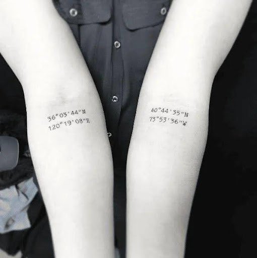 Coordinates Tattoo