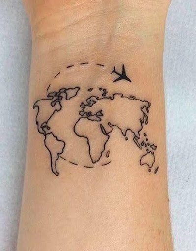 map tattoo