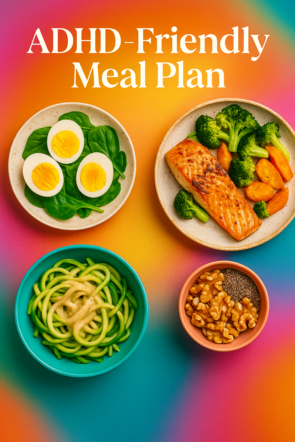 adhd friendly meal plan graphic
