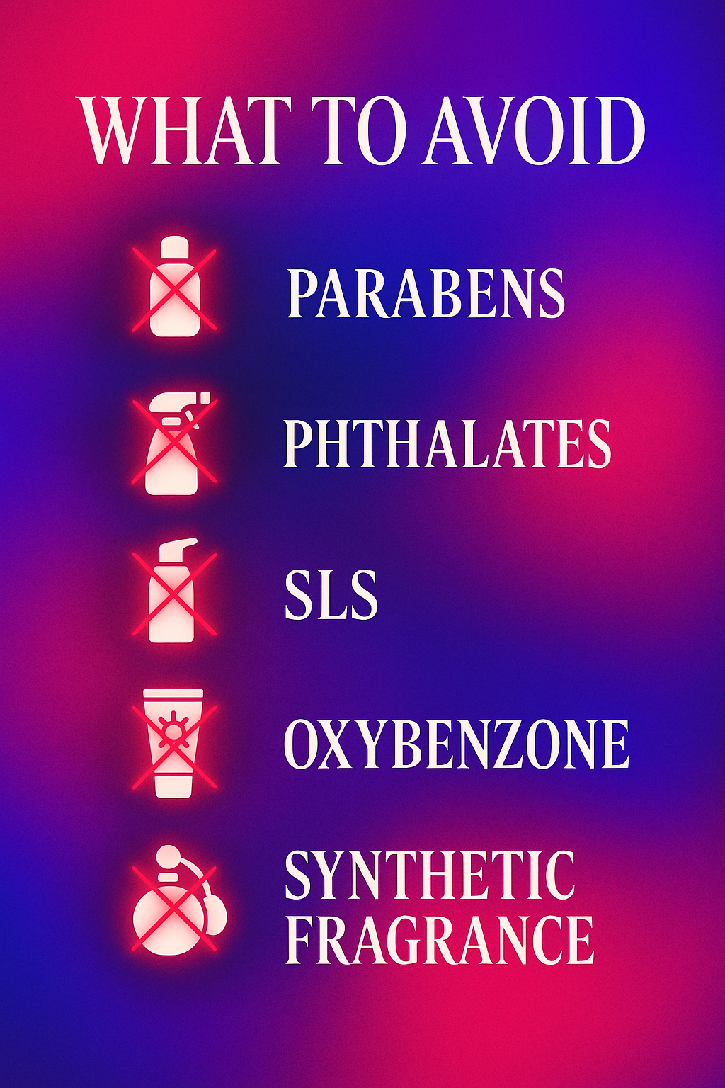 a graphic about what oestrogen disruptors to avoid