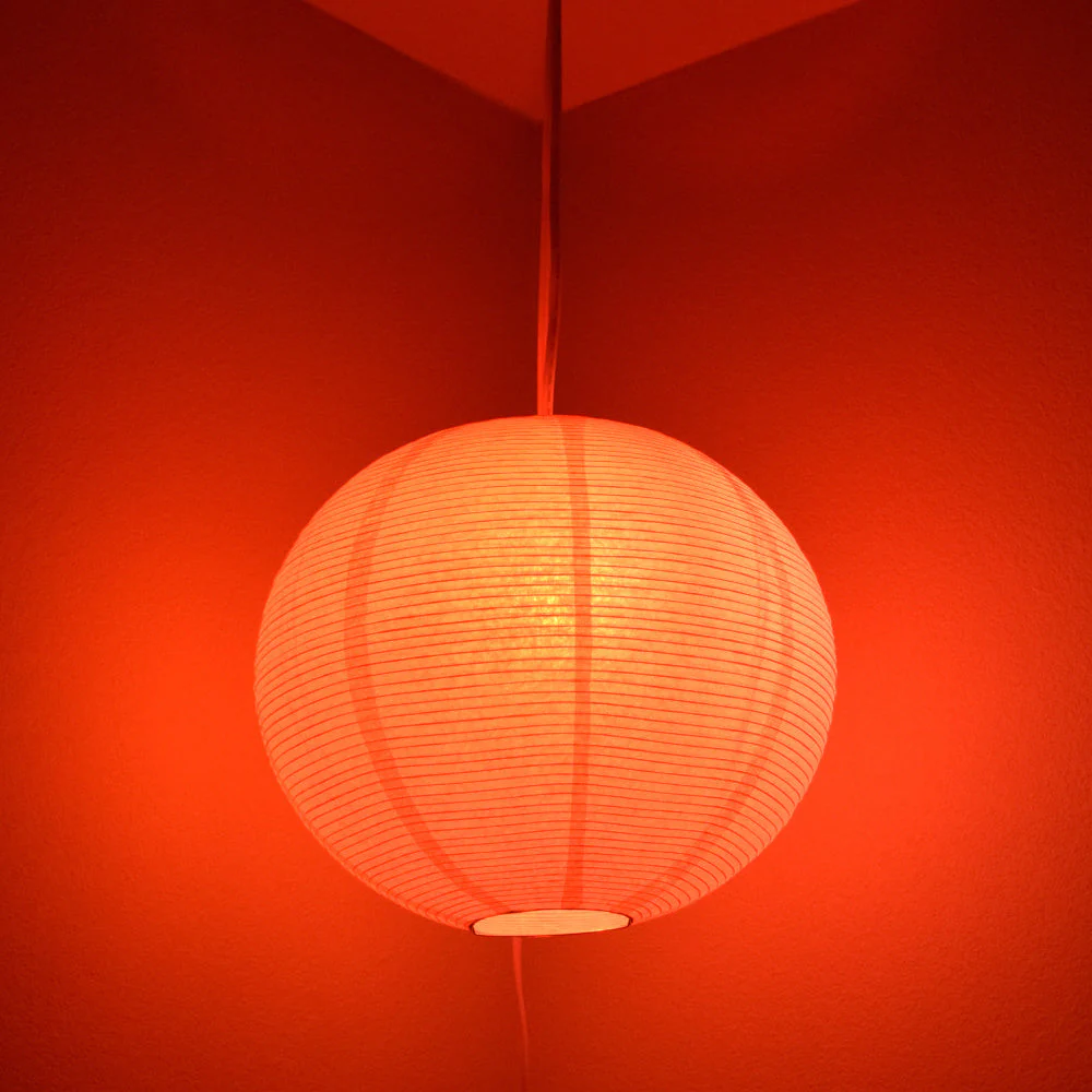 Red Paper Pendant Lamp Tutorial